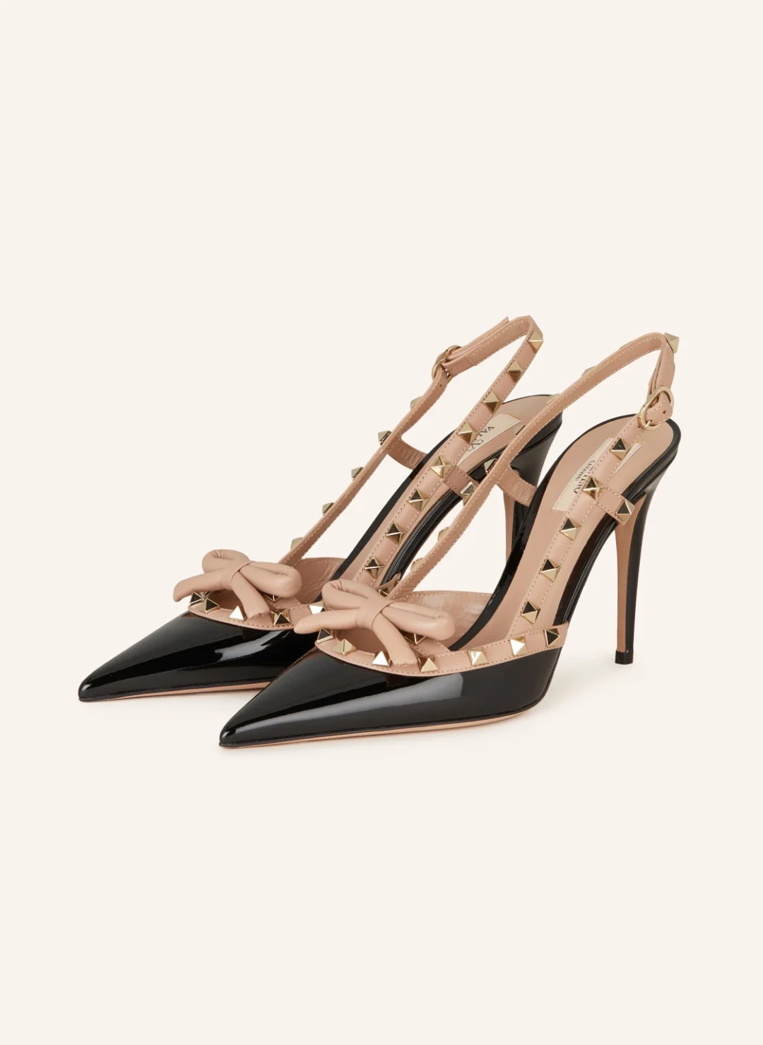Valentino Garavani Women's Rockstud Bow Slingback Pumps
