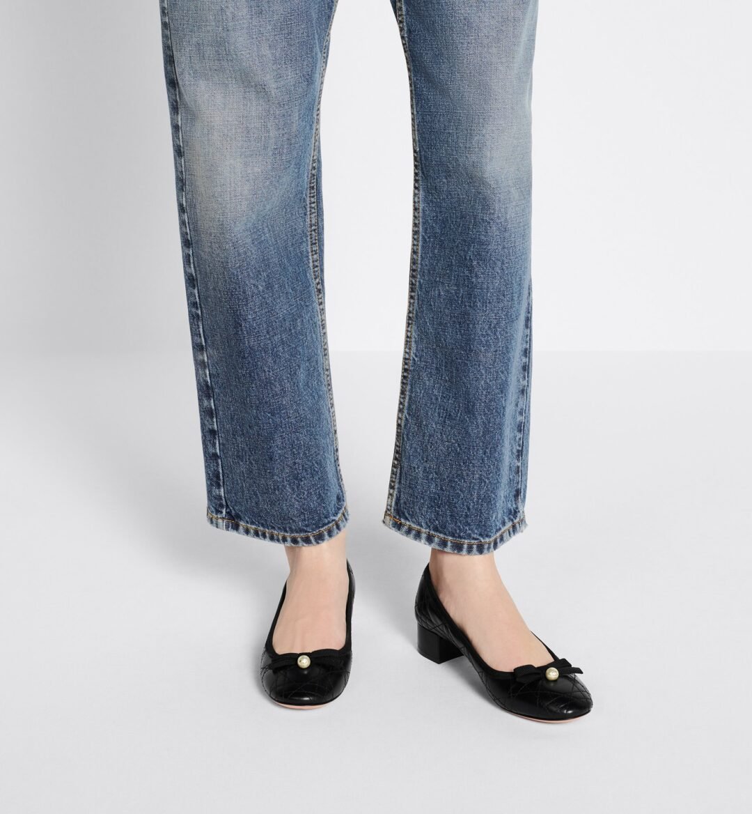 ⁦Dior Ballet Pump Black Quilted Cannage Calfskin⁩ - الصورة ⁦2⁩