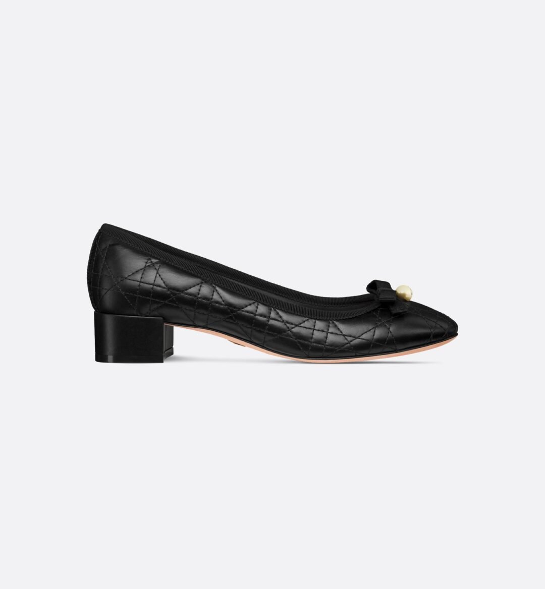 ⁦Dior Ballet Pump Black Quilted Cannage Calfskin⁩ - الصورة ⁦3⁩