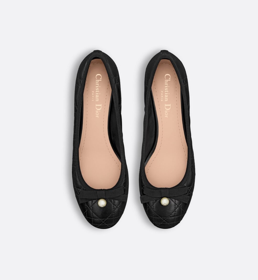 ⁦Dior Ballet Pump Black Quilted Cannage Calfskin⁩ - الصورة ⁦6⁩
