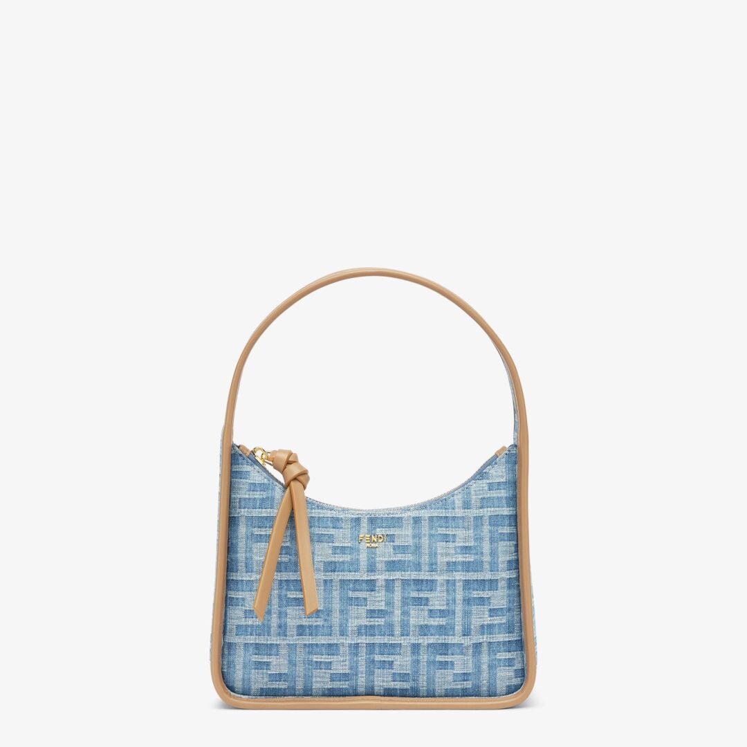 Mini Fendessence Light blue FF denim fabric mini bag