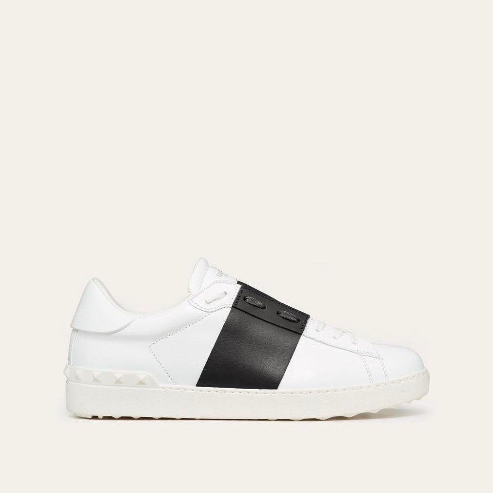 Valentino Calfskin Open Sneaker Black