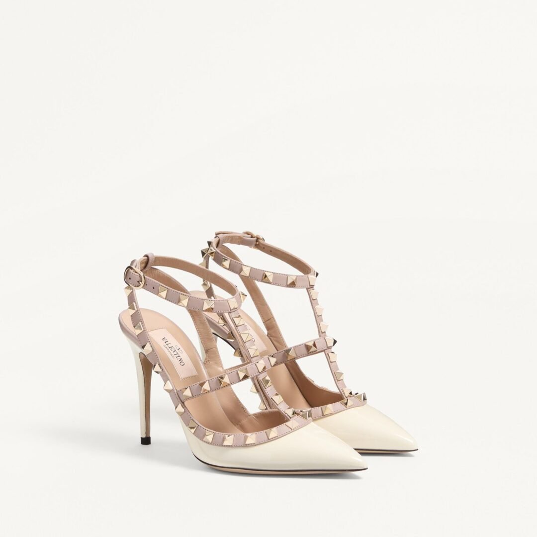 Valentino Patent Rockstud Caged Pump