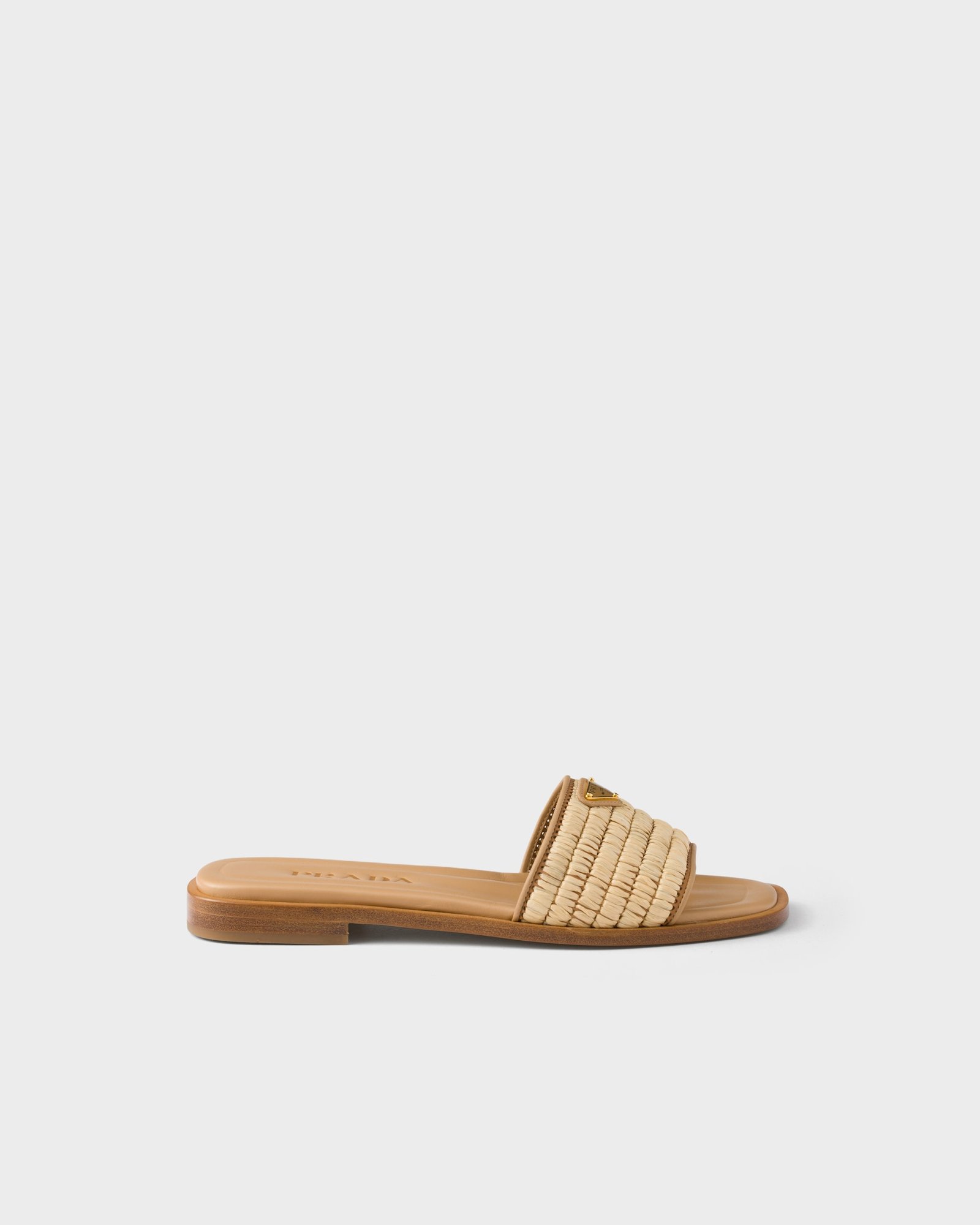Prada Stuoia Raffia Easy Slide Sandals - الصورة 3