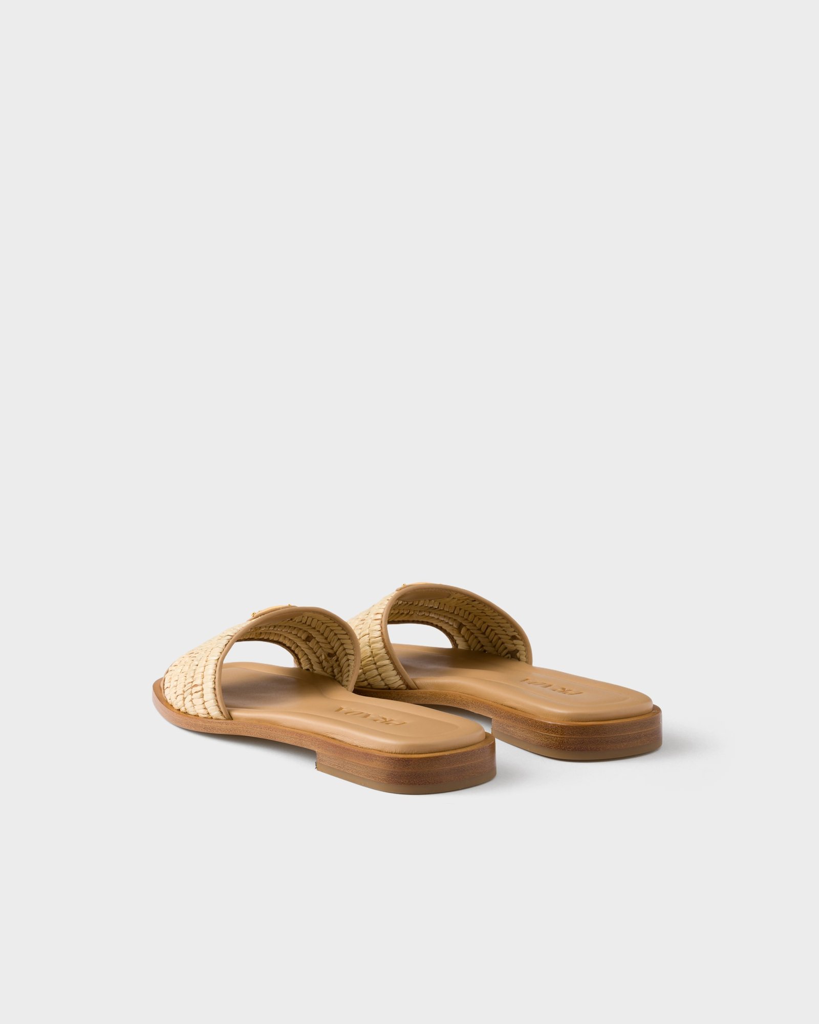 Prada Stuoia Raffia Easy Slide Sandals - الصورة 5
