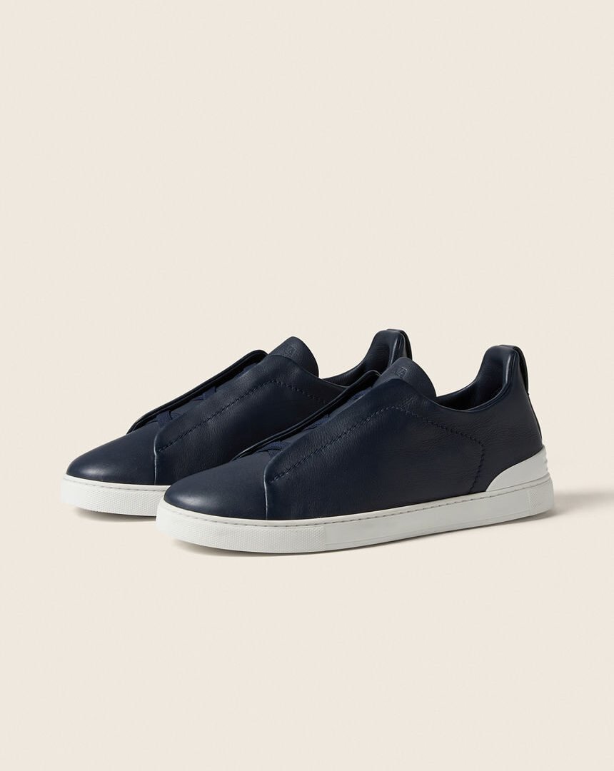 Zegna BLUE TRIPLE STITCH™ SECONDSKIN SNEAKERS