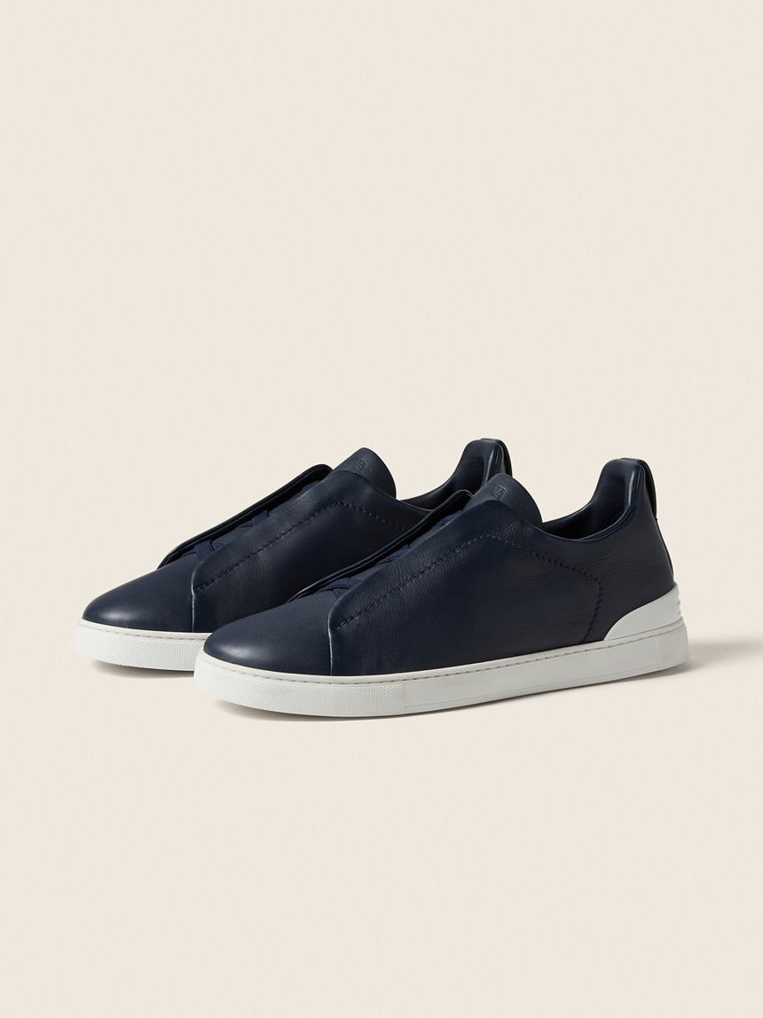Zegna BLUE TRIPLE STITCH™ SECONDSKIN SNEAKERS