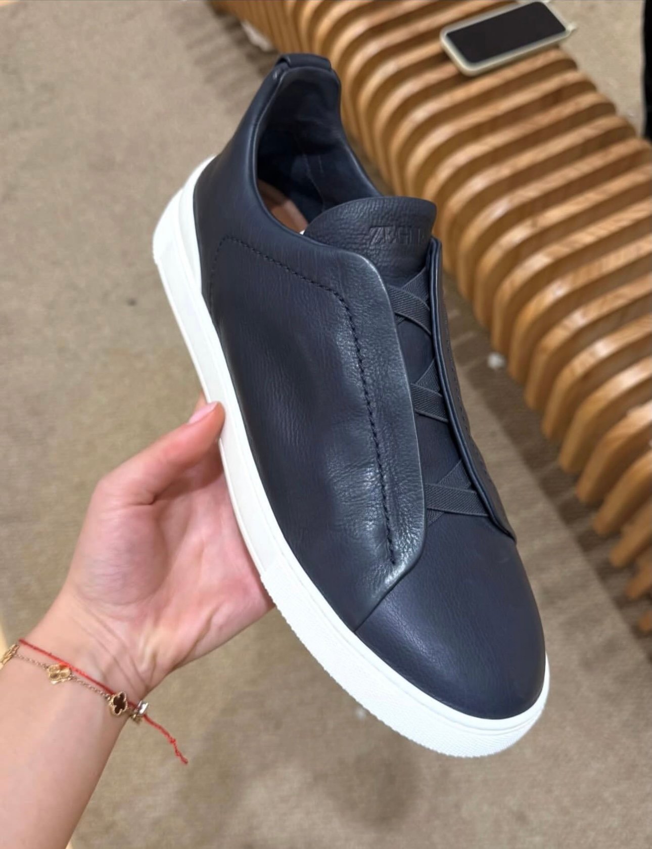 Zegna BLUE TRIPLE STITCH™ SECONDSKIN SNEAKERS - الصورة 6