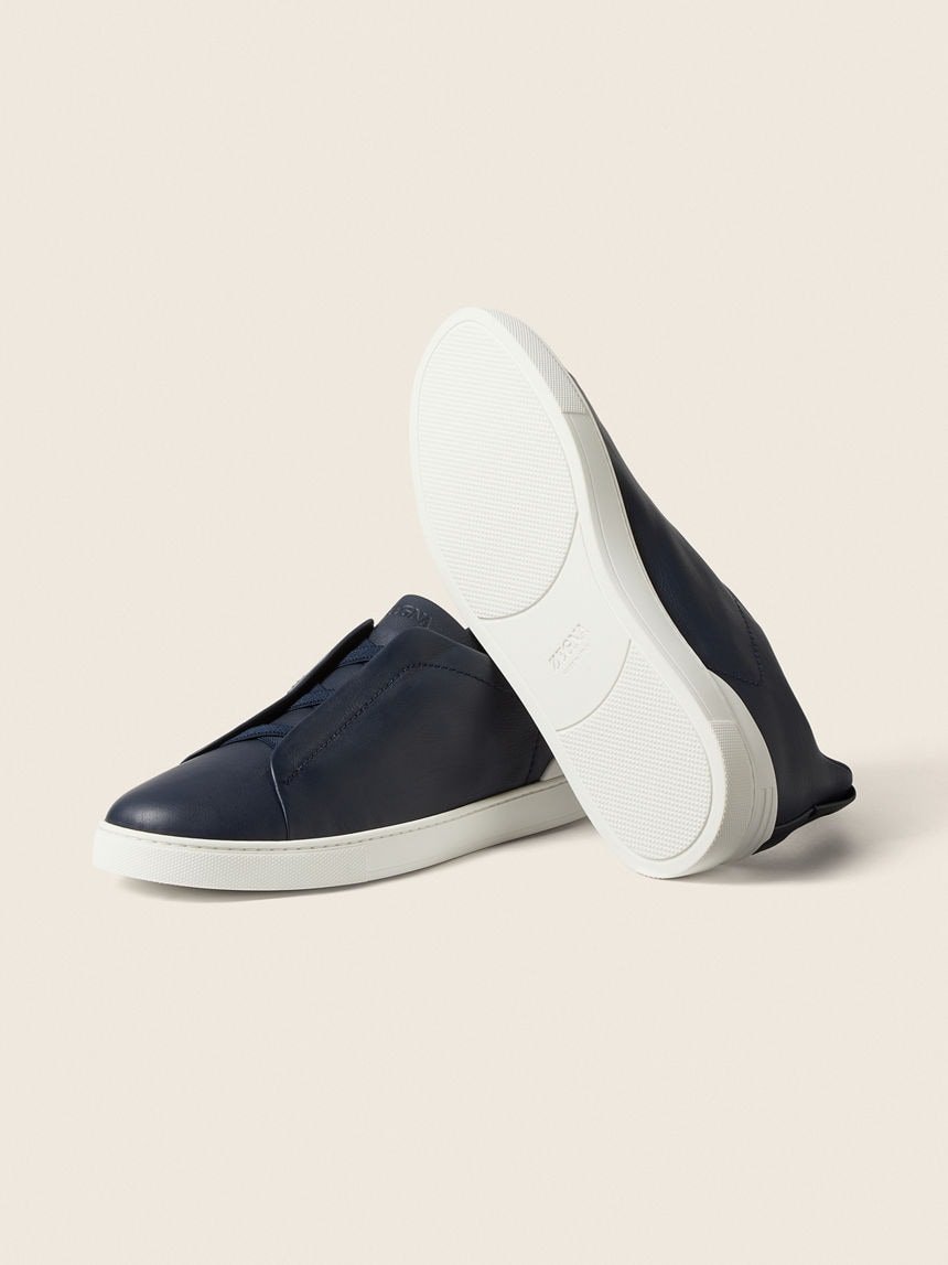 Zegna BLUE TRIPLE STITCH™ SECONDSKIN SNEAKERS - الصورة 5